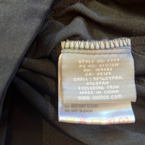 SUN ice black t zip long sleeve top size medium - Picture 15 of 16